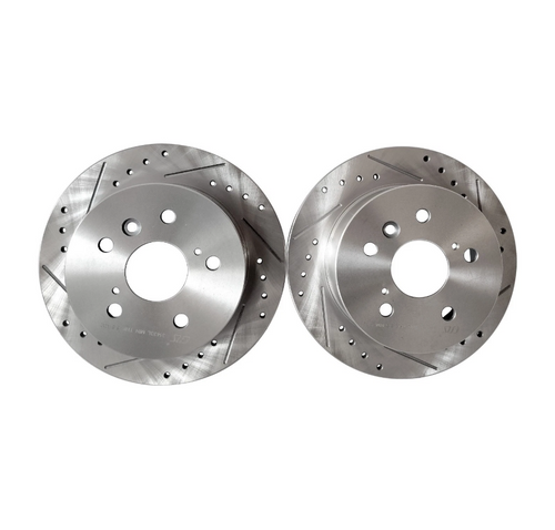 11.06" Rear Drilled & Slotted Brake Rotor for Toyota Avalon Camry Lexus ES350 – High Performance Disc